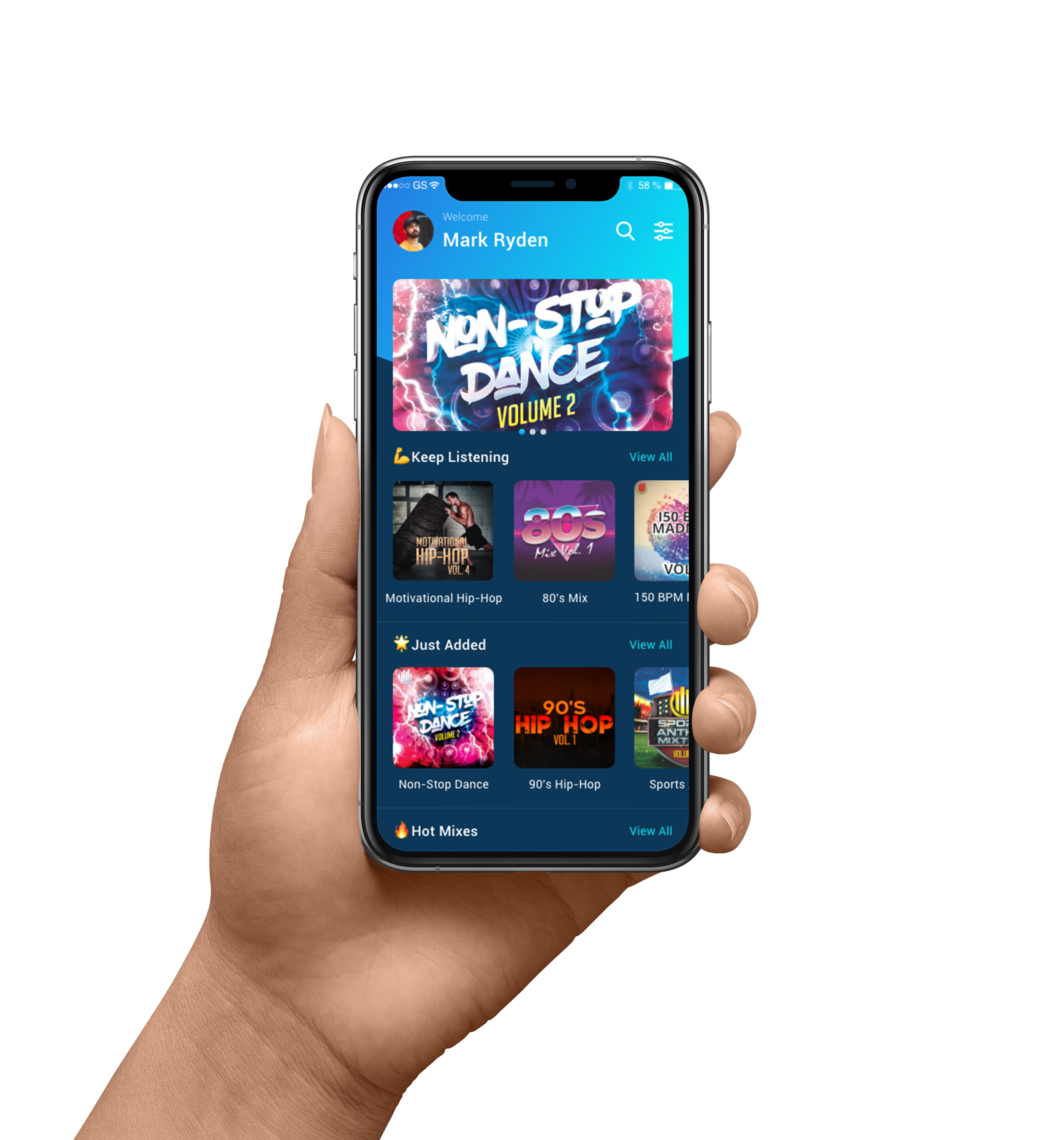 Level Up Music App - Home Screen