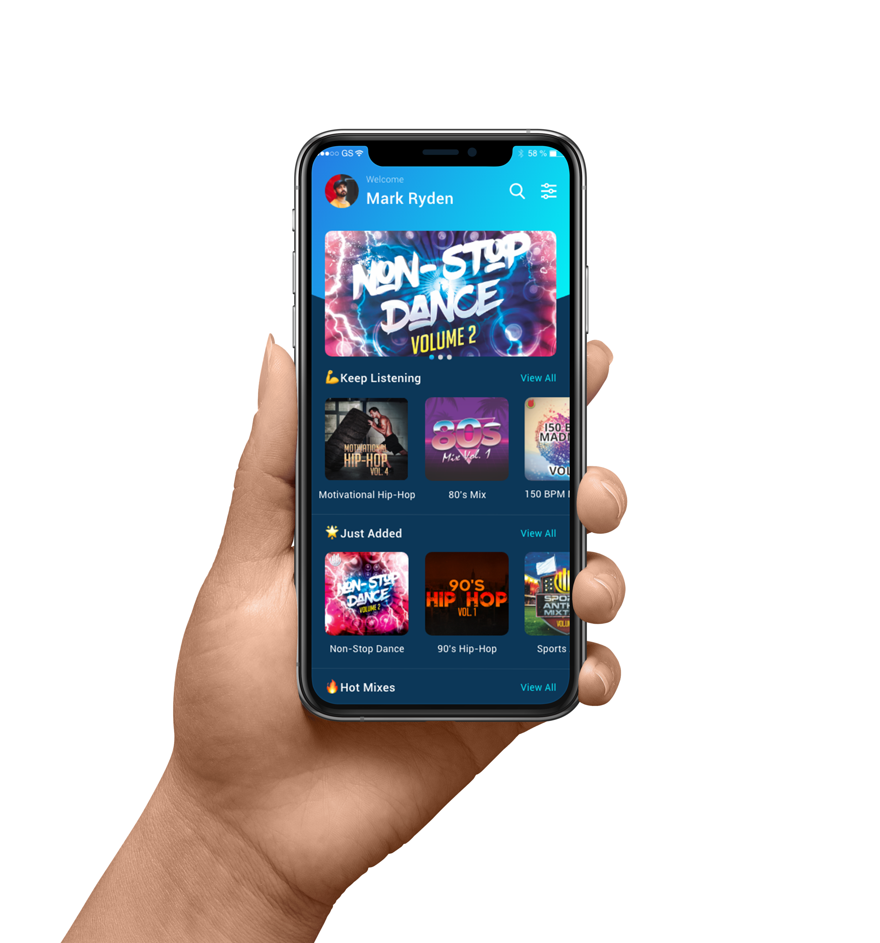 Level Up Music App - Home Screen